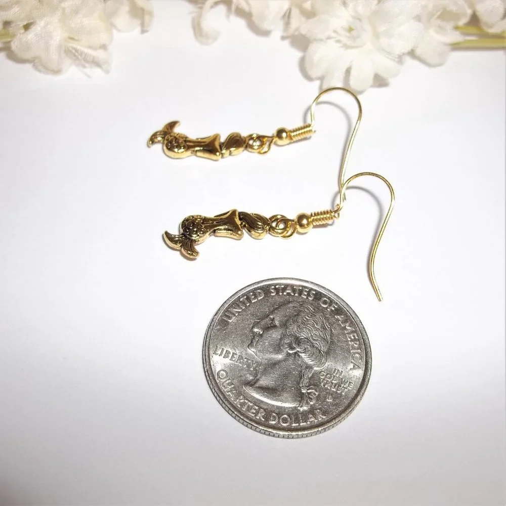 Gold Mermaid Earrings Dangle Drop Fashion Jewelry Set Beach Vacation Wear 7361